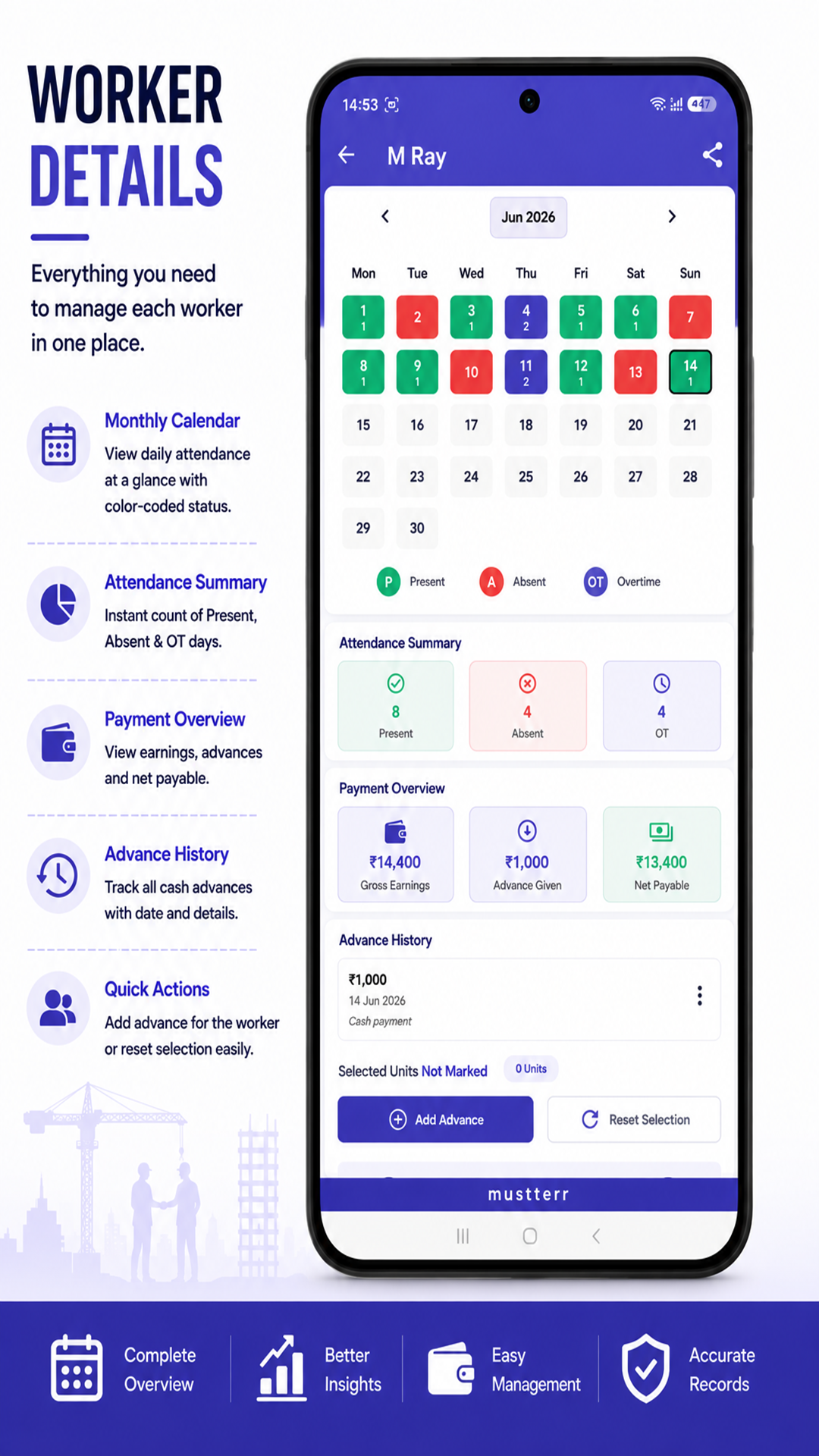 Worker Profile Screen